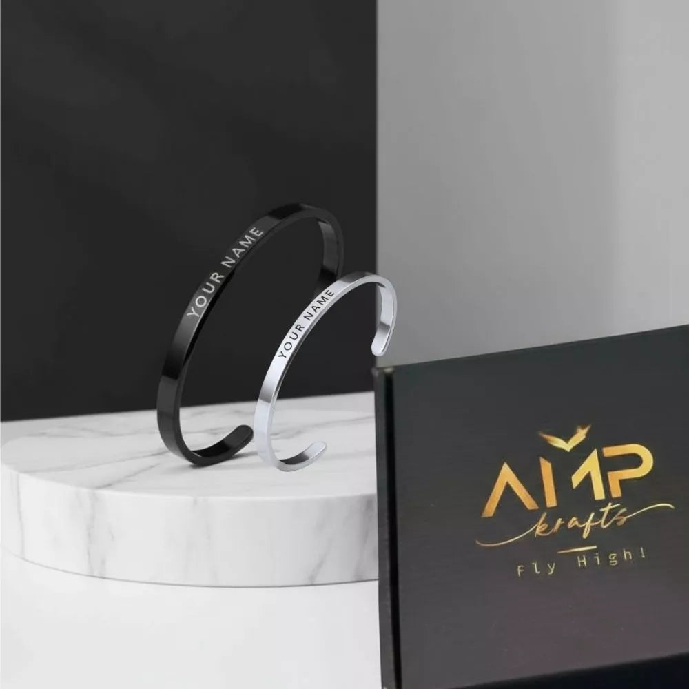 Custom engraved his and hers kadas anniversary gift