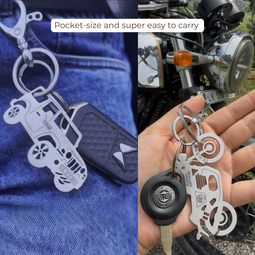 Tata Nexon XZ Plus Engraved Metal Keychain