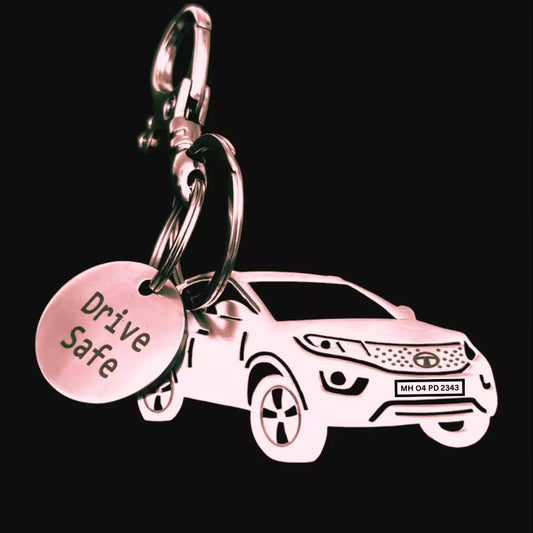 Tata Nexon XZ Plus keychain made from SS304 stainless steel and brass