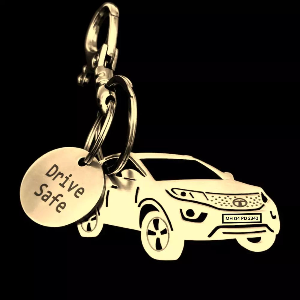 Tata Nexon variant model keyring durable metal car accessory