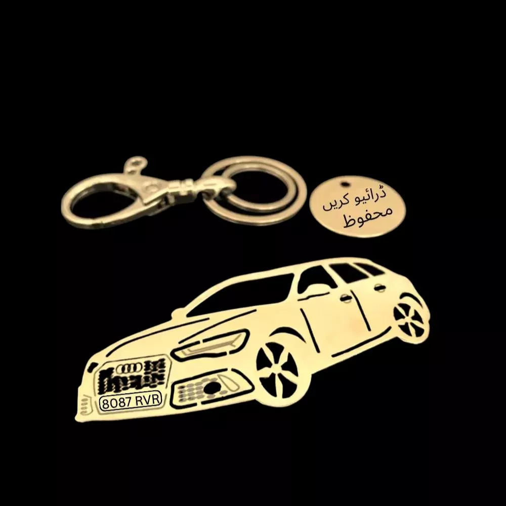 Audi RS6 accessories personalised metal keyring