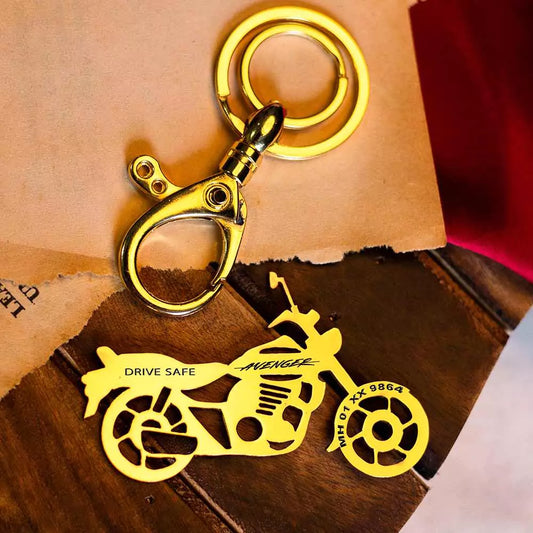Bajaj Avenger personalised keychain with name – ideal gift for bike lovers