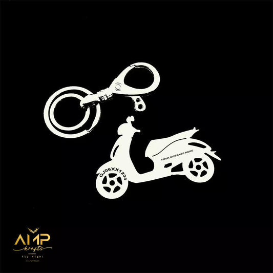 Bajaj Chetak personalised keychain with name – ideal gift for scooter lovers