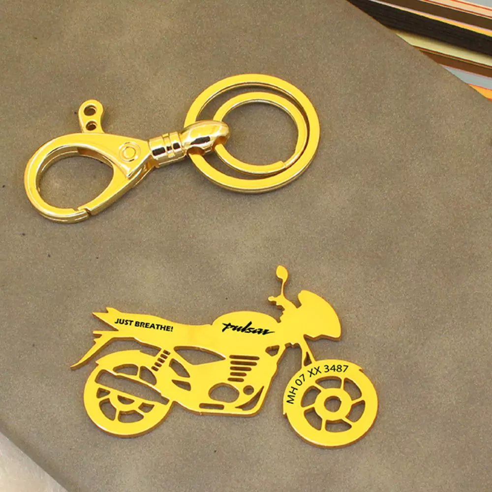 Personalised Bajaj Pulsar 125 keychain for birthdays or anniversaries