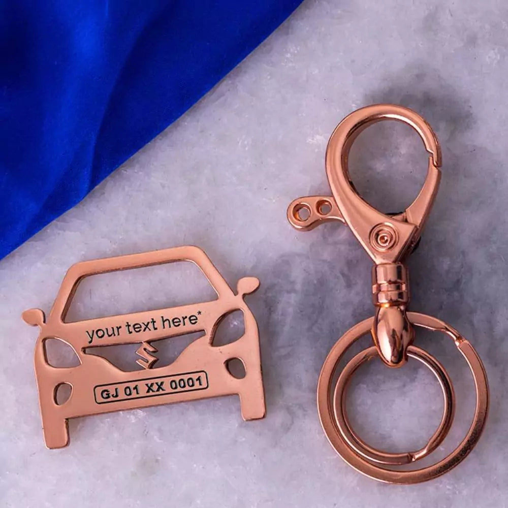 Maruti Suzuki Baleno personalized keychain gift for car lovers
