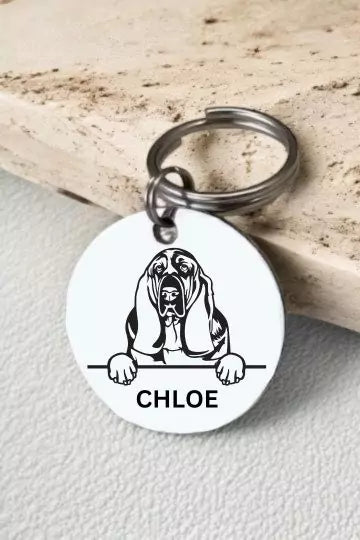 Basset-hounds Dog Tag Collar Personalized