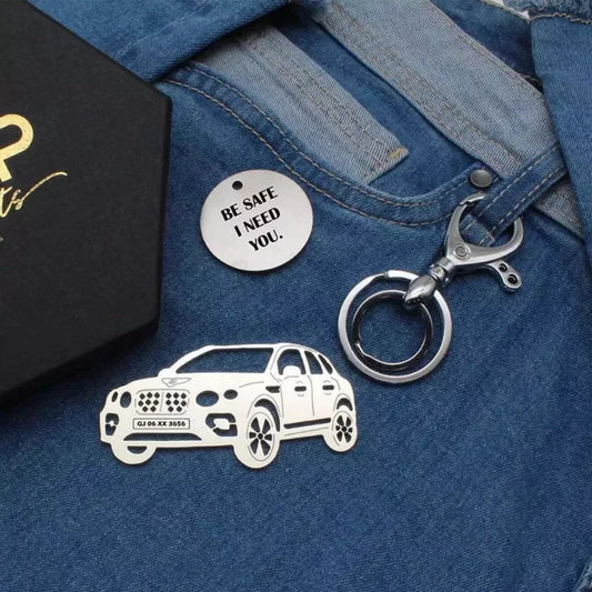 Bentley Bentayga personalized keychain, luxury accessory for iconic SUV