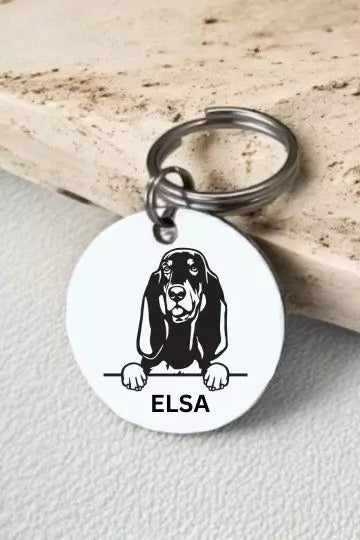 Black and tan coonhounds Dog Tag Collar Personalized