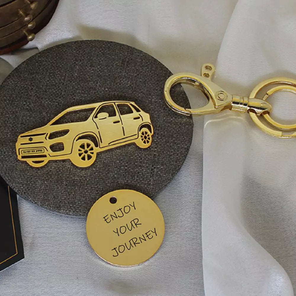 Maruti Suzuki Vitara Brezza 2021 metal keychain, sturdy and well-balanced