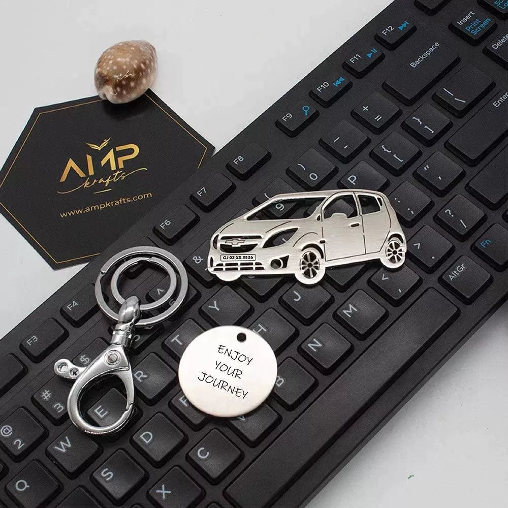 Compact metal keychain made for daily Chevrolet Beat use