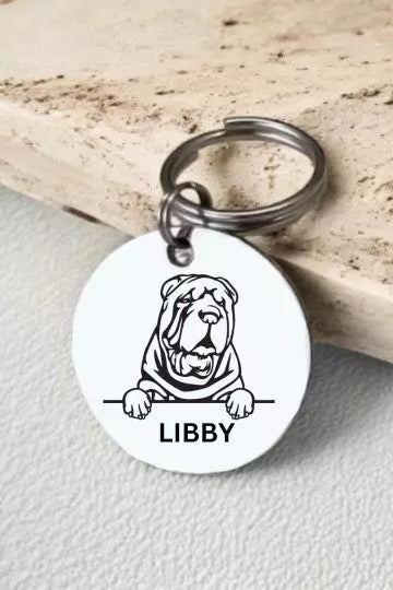 Chinese Shar Pei Dog Collar Personalized