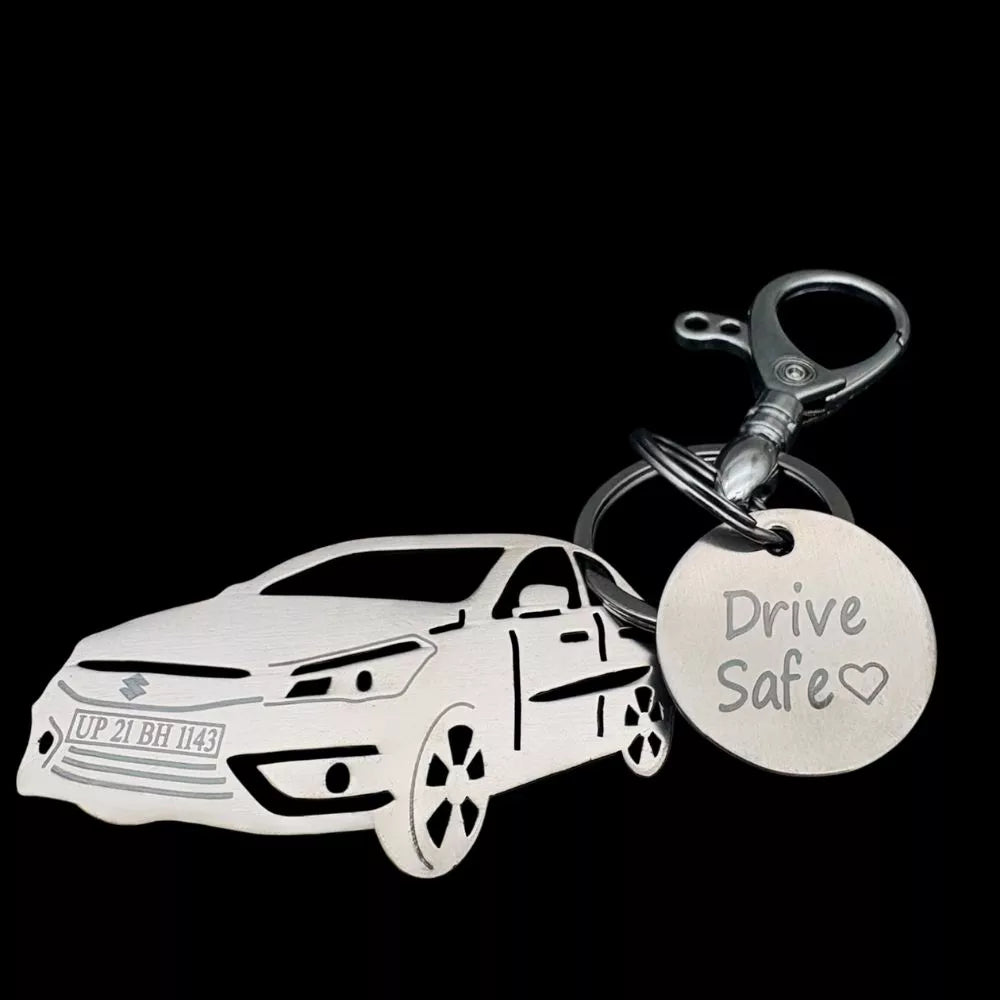 Personalized key tag for Ciaz, thoughtful upgrade for daily keys