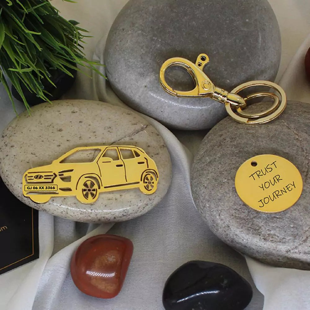 Premium metal Creta keychain, ideal for loved ones who love their car