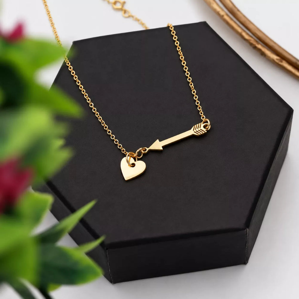Cupid's Heart and Arrow Necklace