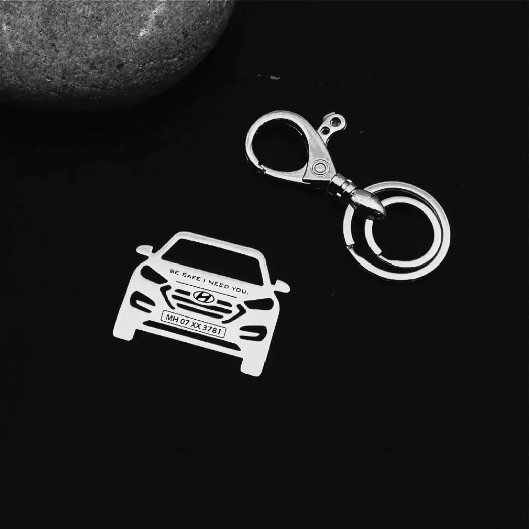 Personalized Hyundai Tucson 2023 keychain gift for husband, custom engraved accessory