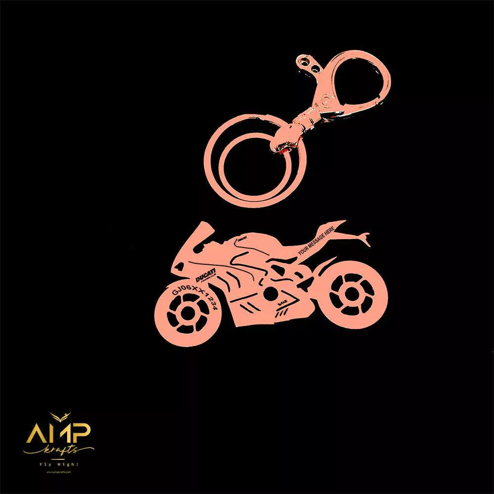 Ducati Panigale metal keychain for everyday rides