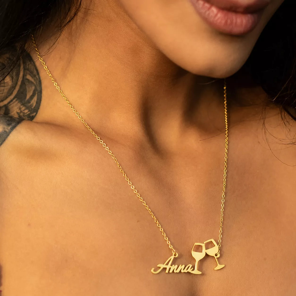 Raise a Toast Name Pendant