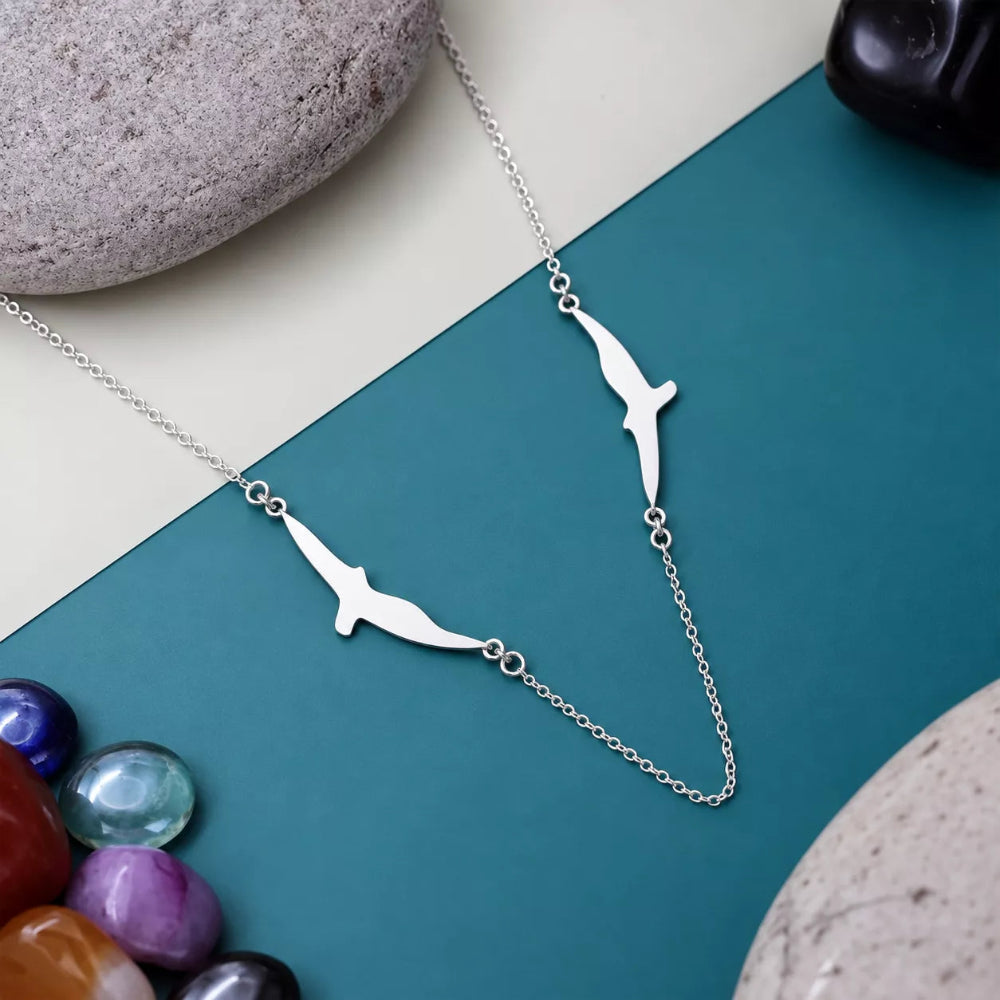 Flying Birds Pendant Necklace