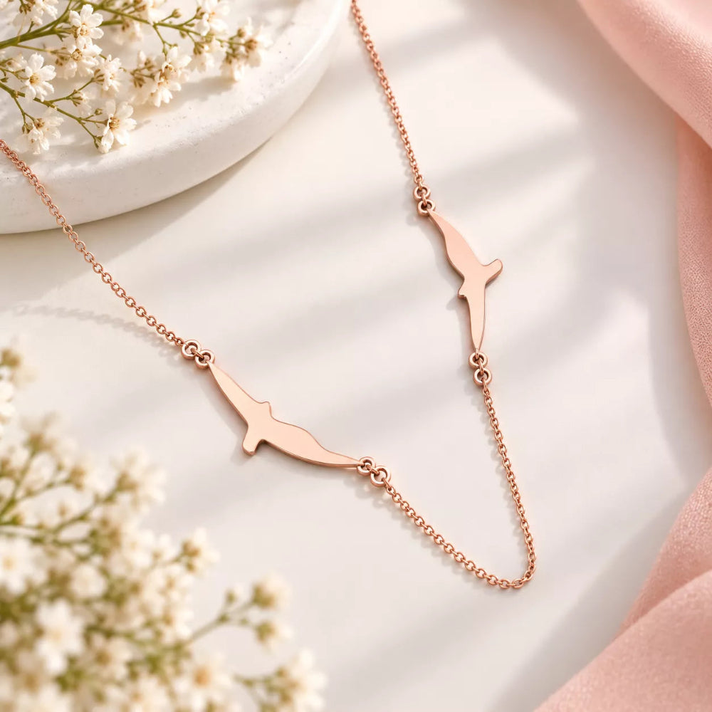 Flying Birds Pendant Necklace