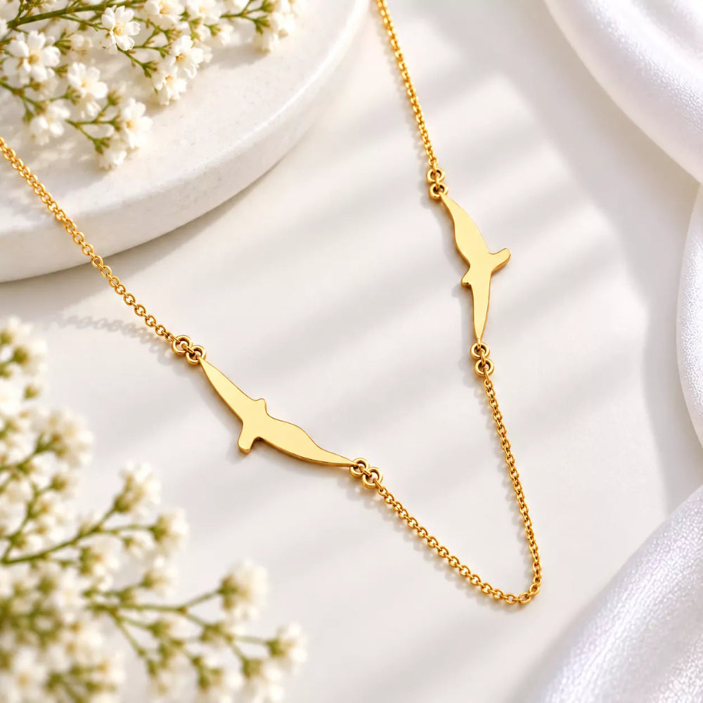 Flying Birds Pendant Necklace