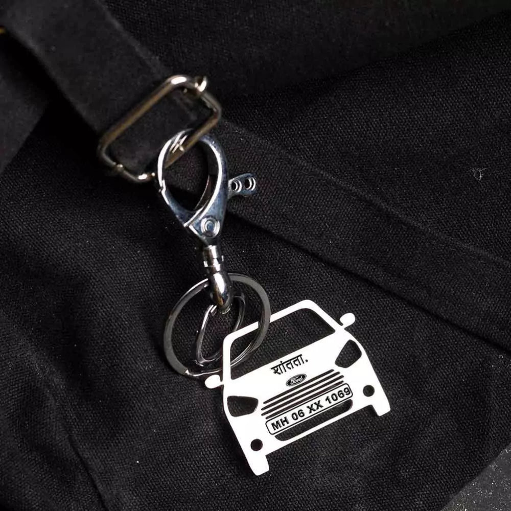 Ford Figo metal key holder, smooth edges with balanced weight