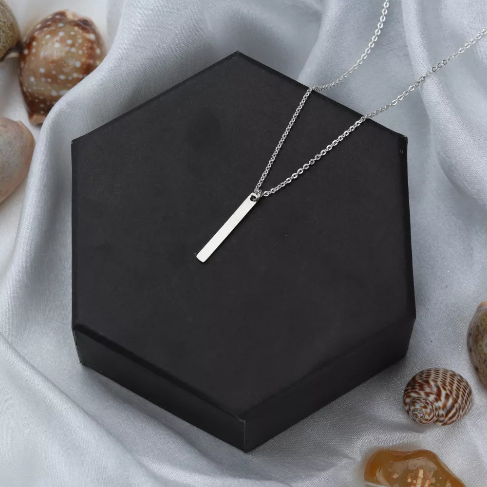 Forever Bar Pendant Necklace
