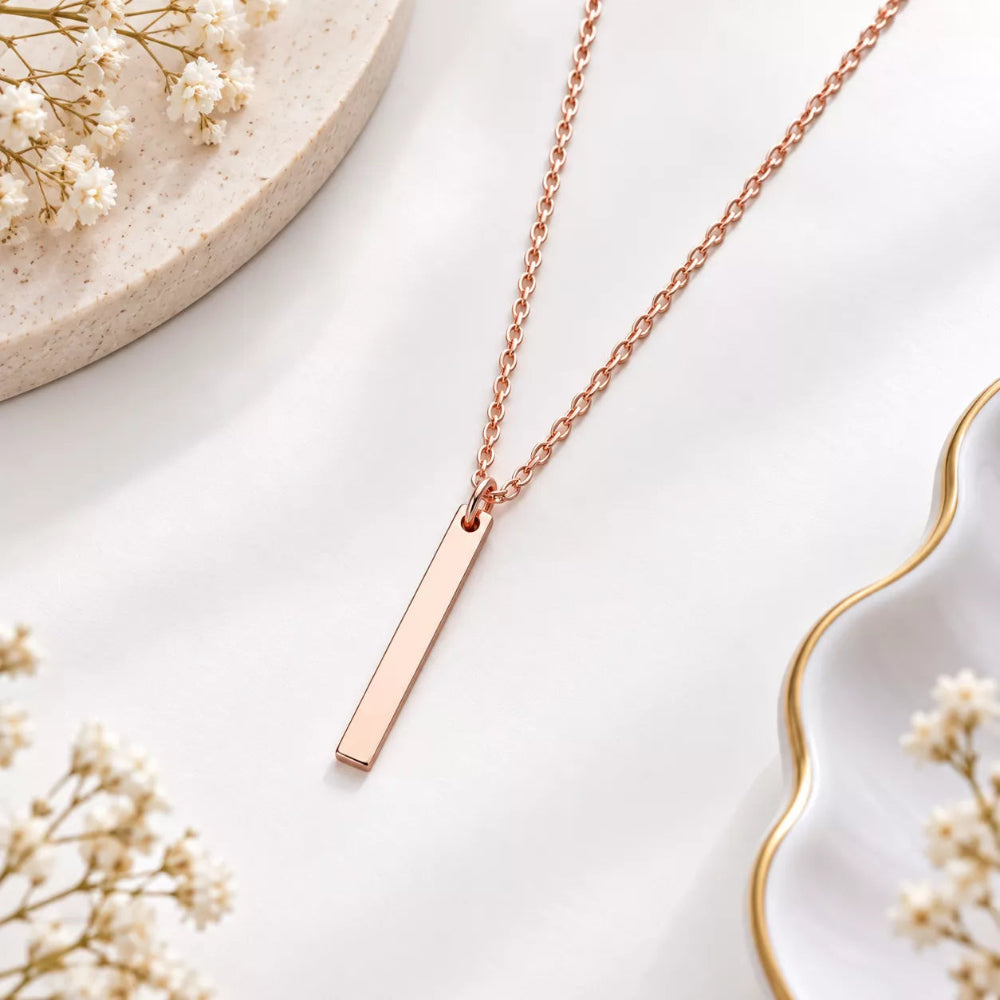 Forever Bar Pendant Necklace