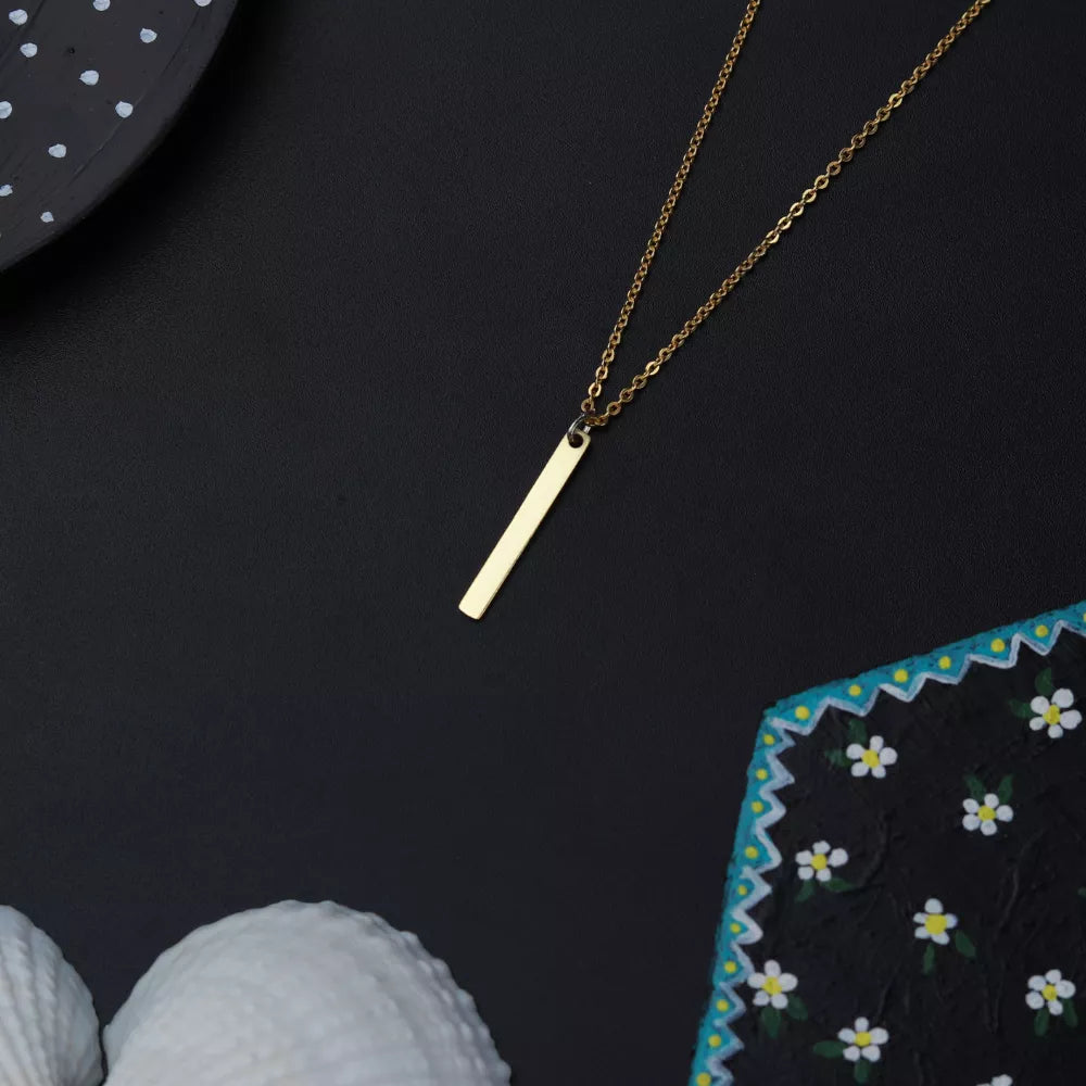 Forever Bar Pendant Necklace