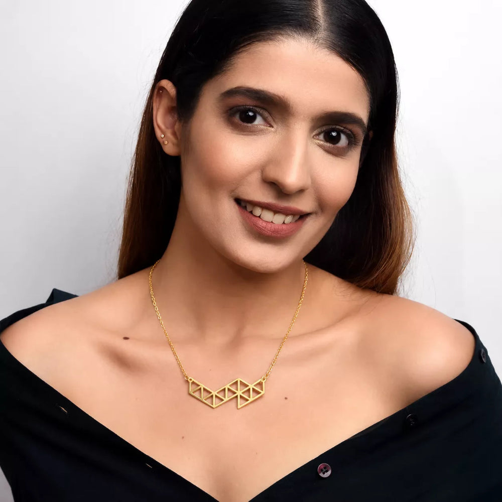 Geometric Statement Sparkle Necklace
