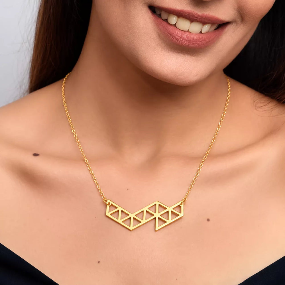 Geometric Statement Sparkle Necklace