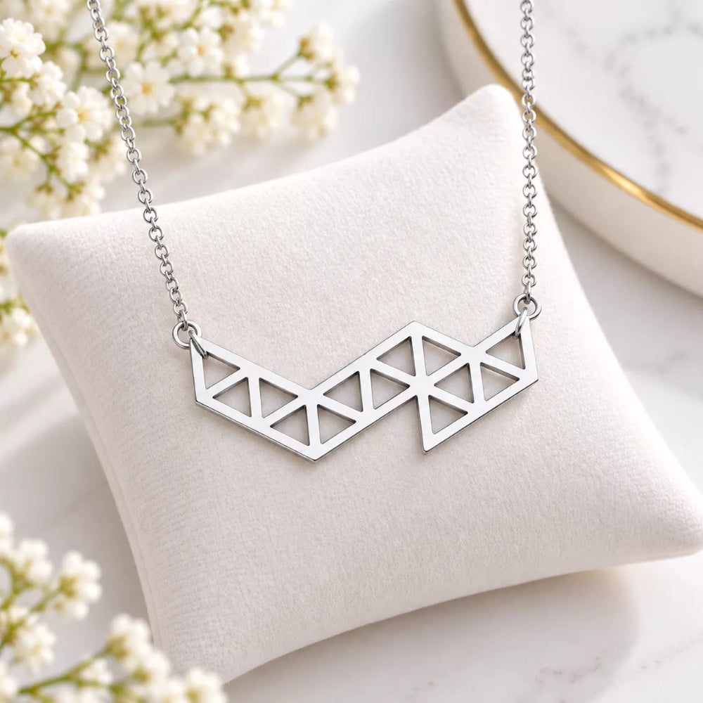 Geometric Statement Sparkle Necklace