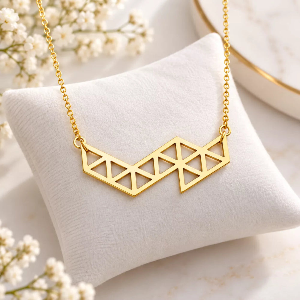 Geometric Statement Sparkle Necklace