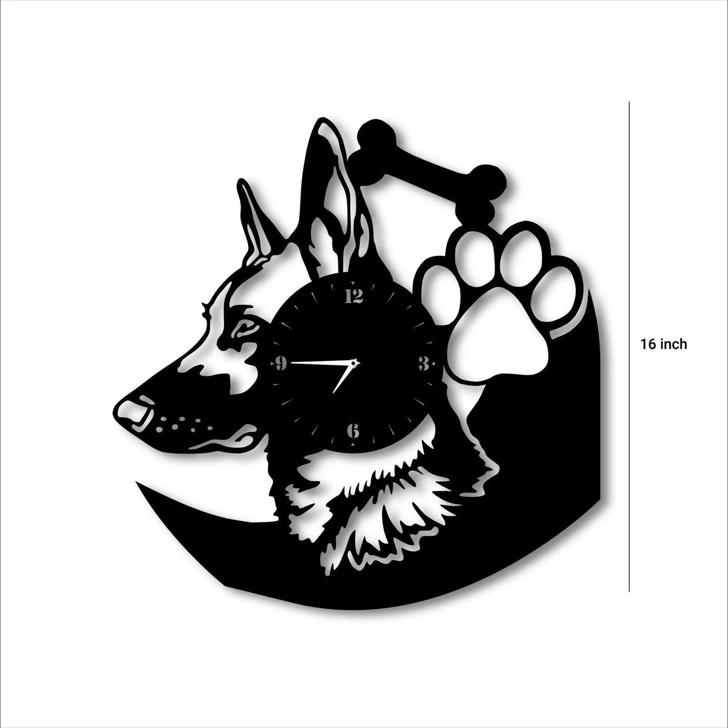 German Shepherd decoration to someone you love.Birthday presents for her: German shepherd wall clock, housewarming gift, dog lover's gift, German shepherd decoration