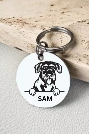 Personalized Dog Name Tag for Giant Schnauzers