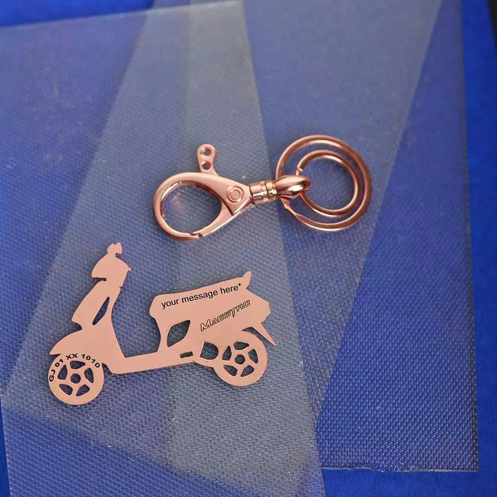 Hero Maestro metal keychain for everyday scooter keys