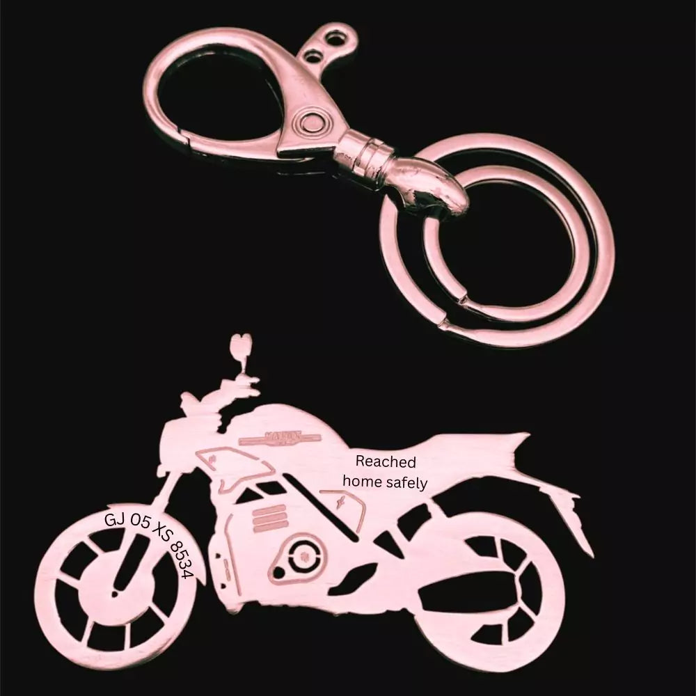 Custom Hero Mavrick 440 keychain attached to motorcycle keys, perfect accessory for Hero Mavrick riders