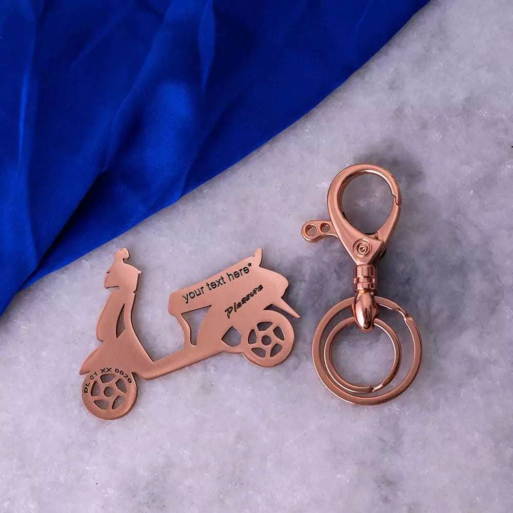 Premium Hero Pleasure keychain for scooter lovers
