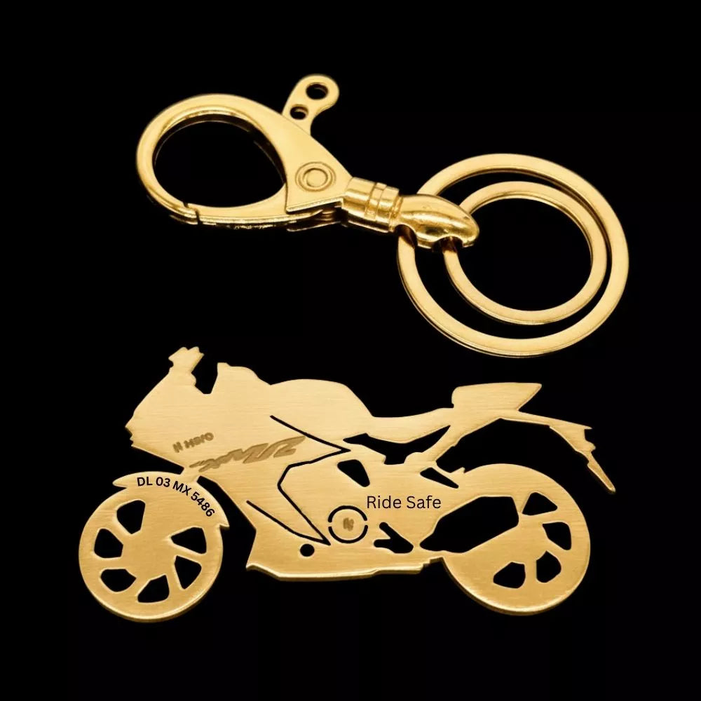 Unique number plate keychain gift for best friend and riding partner