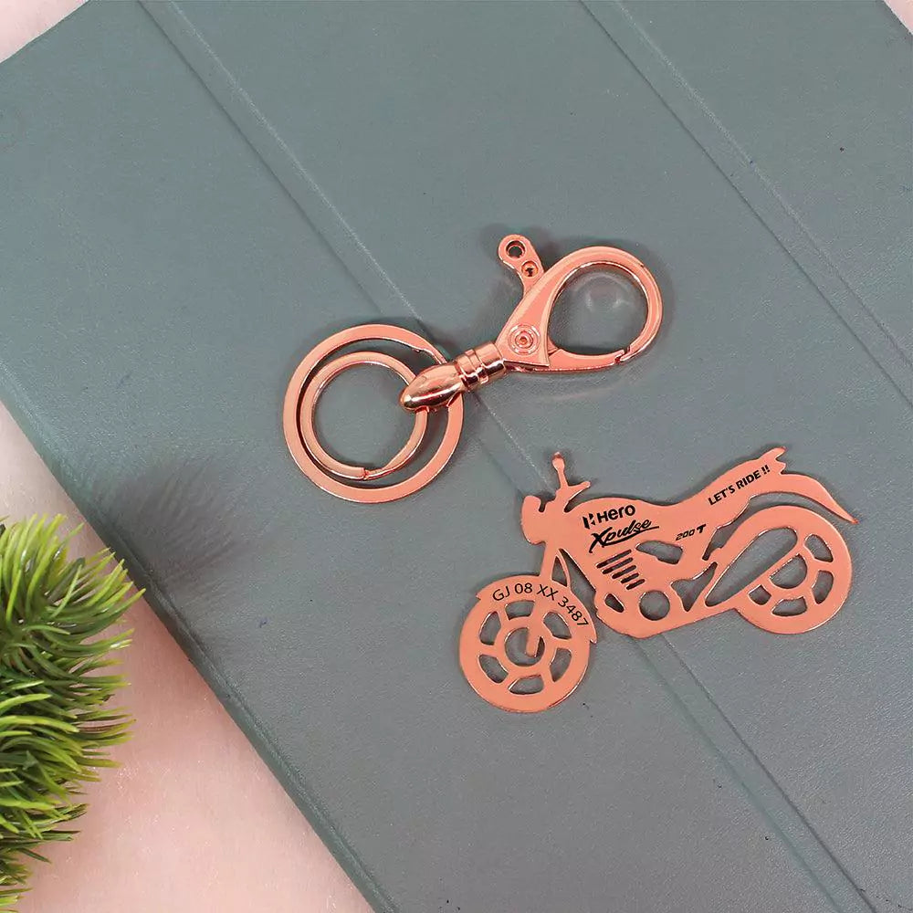 Hero Xpulse 200T metal keychain for everyday bike keys