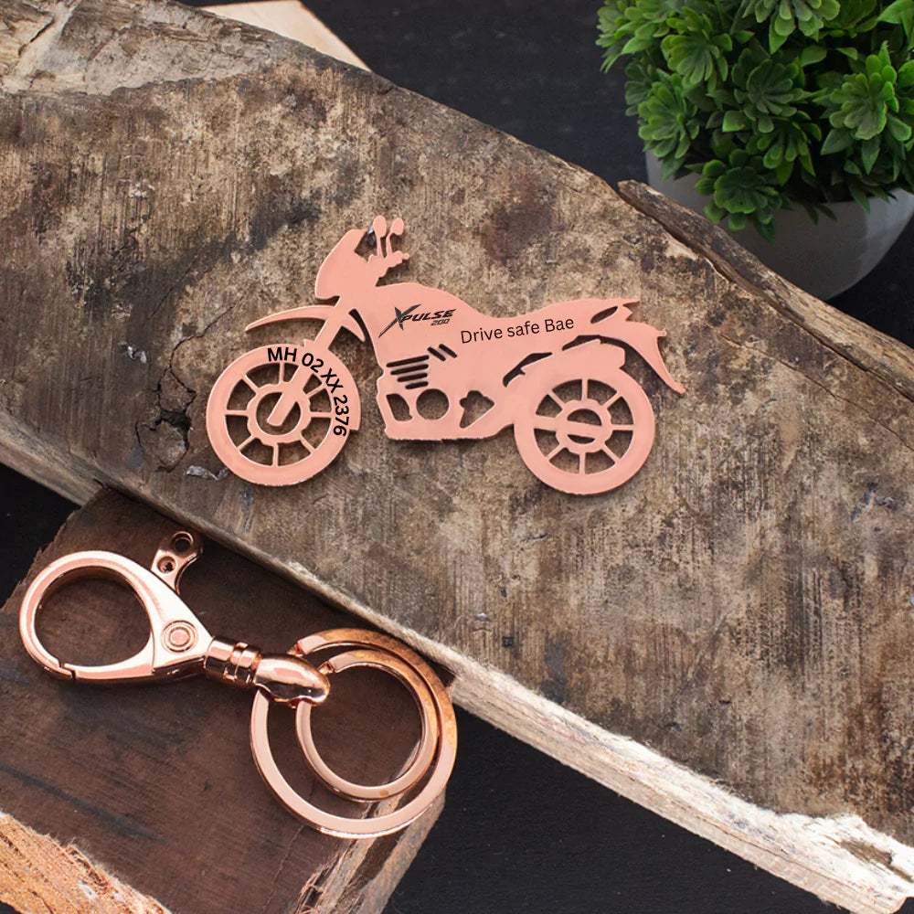 Hero Xpulse 200 metal keychain for everyday bike keys