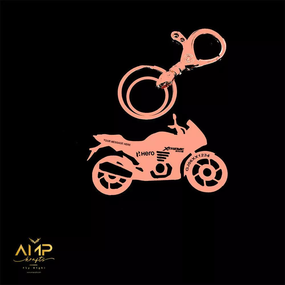 Hero Xtreme 200S metal keychain for everyday bike keys