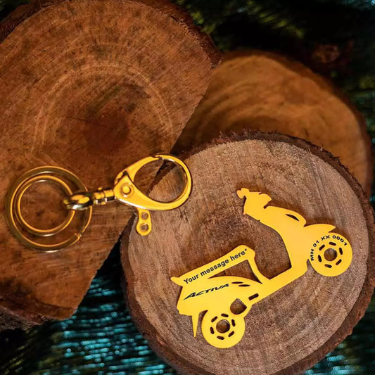 Personalized Honda Activa keychain for daily riders and families