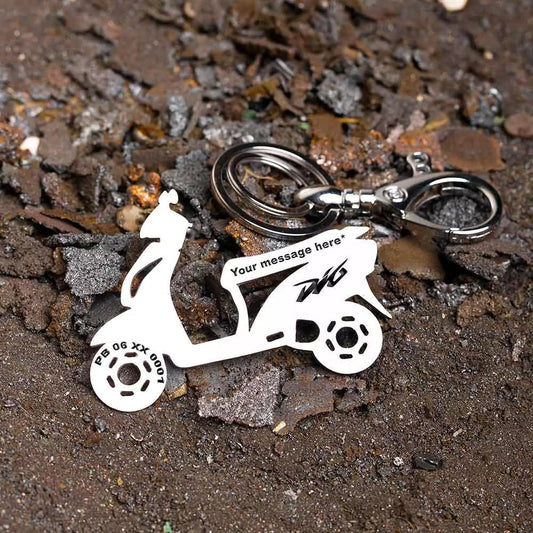 Personalized Honda DIO keychain for sporty scooter riders