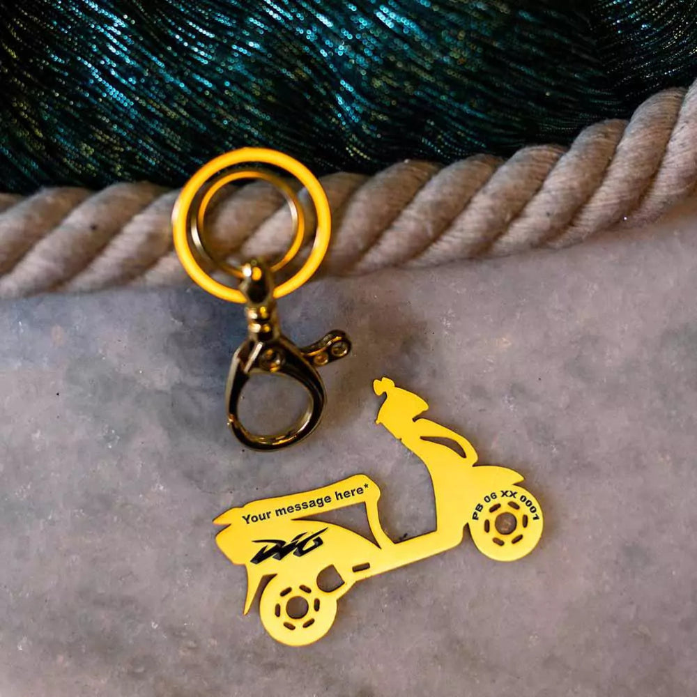 Custom engraved DIO keychain for daily city commutes
