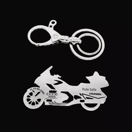 Custom bike keychain with name romantic gift for boyfriend who loves riding