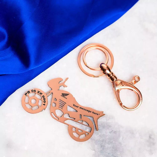 Honda Unicorn personalised keychain with name – a meaningful gift for bike lovers