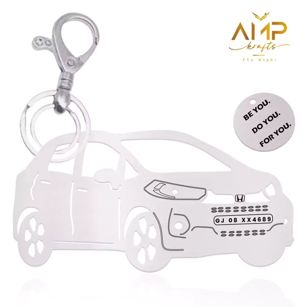 Custom engraved Honda WR-V keychain, keepsake for someone special