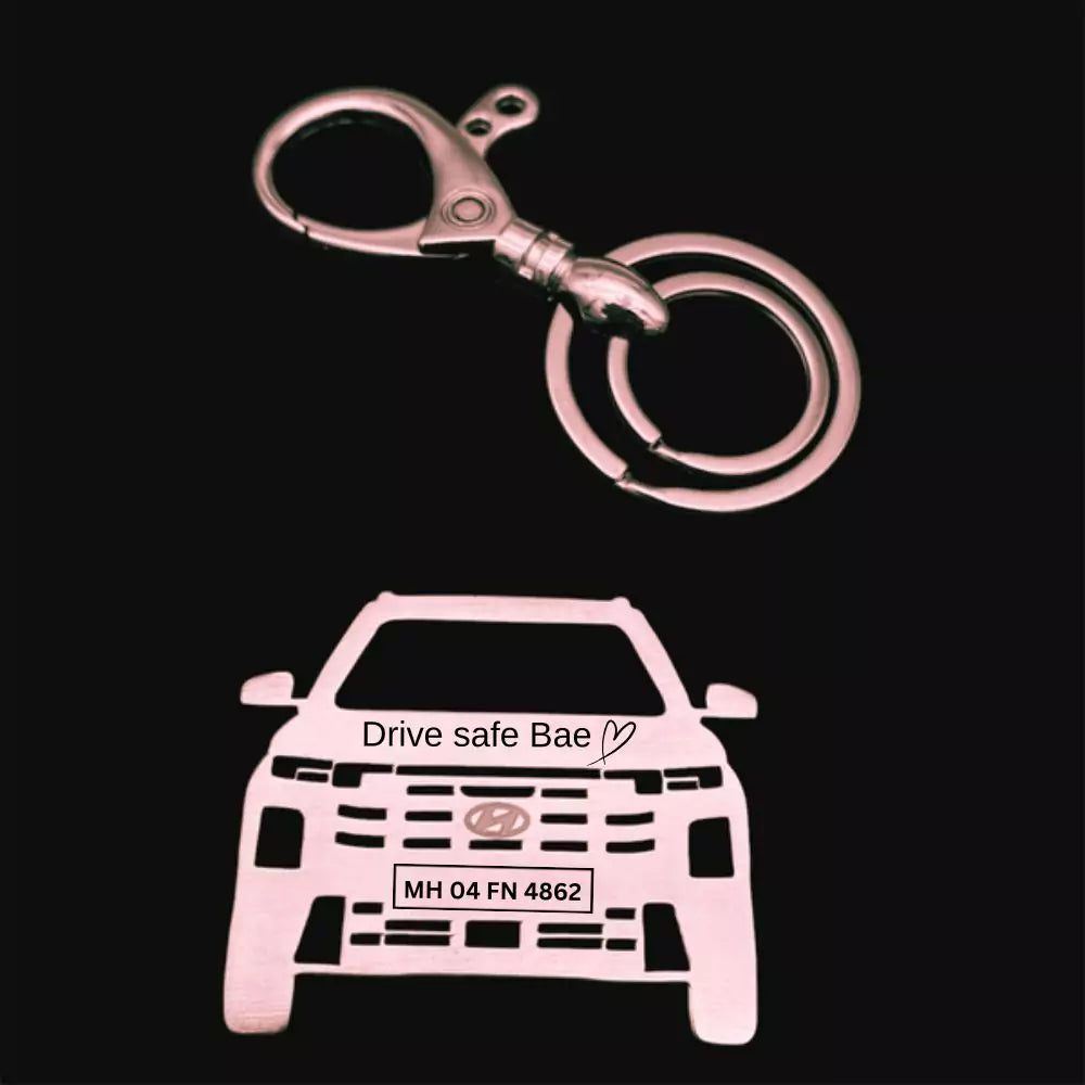 Creta 2025 car silhouette keychain premium finisH