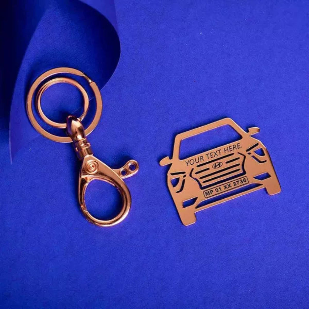 Sleek Hyundai Creta keychain, personalized with name or initials