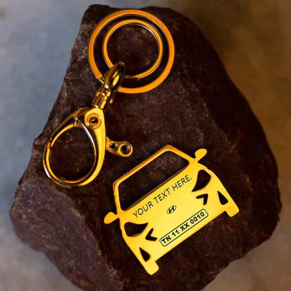 Hyundai i10 Nios engraved keychain, sleek companion for daily routines